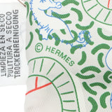 HERMES エルメス ツイリー SPLASH PARK パールグレー/ヴェール/ノワール レディース シルク100％ スカーフ 未使用 銀蔵