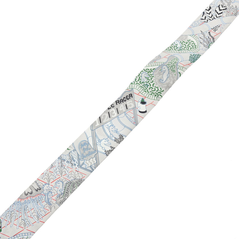 HERMES エルメス ツイリー SPLASH PARK ノワール/ローズ/グリ レディース シルク100％ スカーフ 未使用 銀蔵