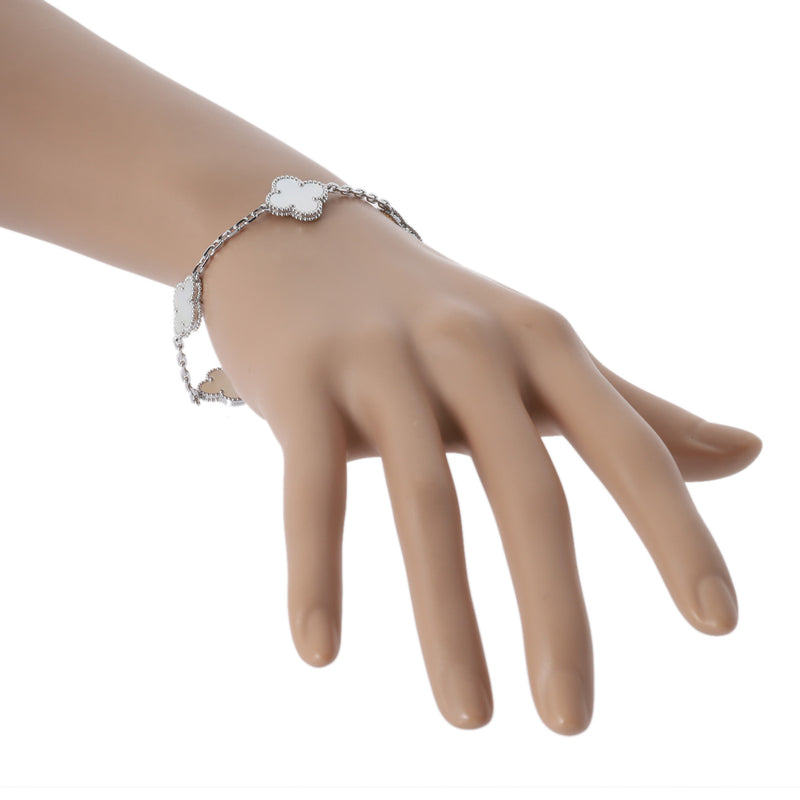 VAN CLEEF & ARPELS ヴァンクリーフ＆アーペル スウィートアルハンブラブレス VCARF48400 レディース WG ブレスレット Aランク 中古 銀蔵