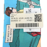 HERMES エルメス ツイリー WOW ブルーアズール/ジョーヌ 063463S レディース シルク100％ スカーフ 未使用 銀蔵