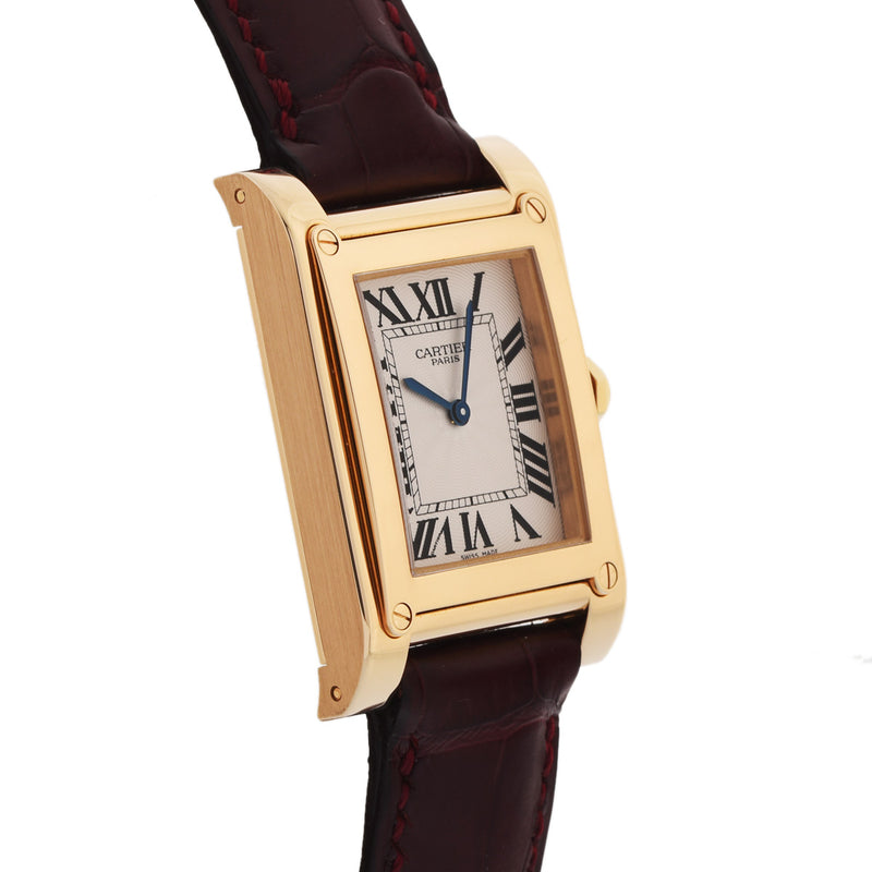 CARTIER カルティエ TANK A VIS LM CPCP W1529451 レディース 腕時計 手巻き Aランク 中古 銀蔵