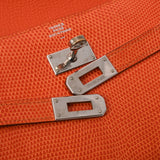 HERMES エルメス ケリーウォレット ロング オレンジ □O刻印(2011年頃) ユニセックス リザード 長財布 Bランク 中古 銀蔵