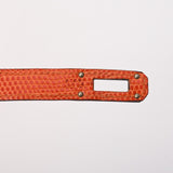 HERMES エルメス ケリーウォレット ロング オレンジ □O刻印(2011年頃) ユニセックス リザード 長財布 Bランク 中古 銀蔵