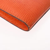 HERMES エルメス ケリーウォレット ロング オレンジ □O刻印(2011年頃) ユニセックス リザード 長財布 Bランク 中古 銀蔵