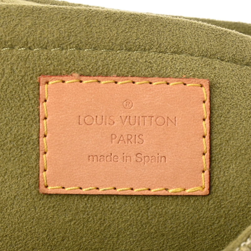 LOUIS VUITTON ルイヴィトン モノグラムデニム ミニプリーティ カーキ M95217 レディース モノグラムデニム ハンドバッグ ABランク 中古 銀蔵