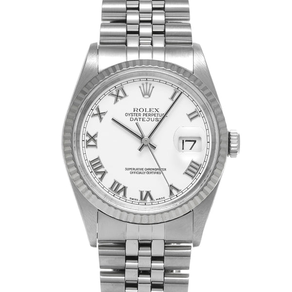 ROLEX ロレックス デイトジャスト 16234 メンズ WG/SS 腕時計 自動巻き 白文字盤 Aランク 中古 銀蔵