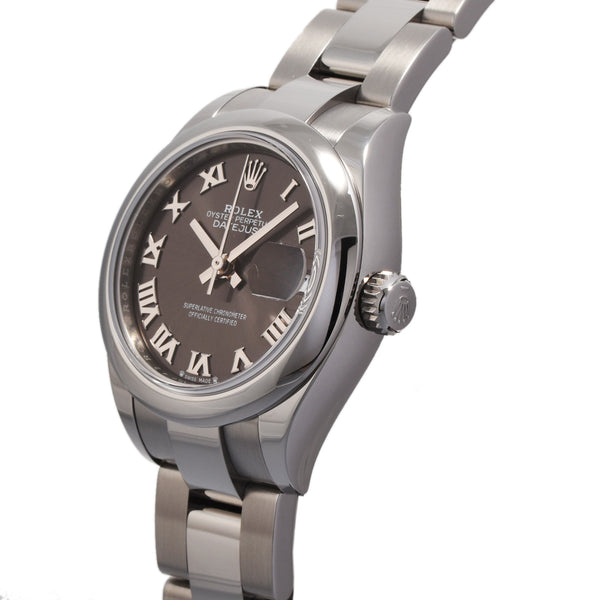 ロレックス デイトジャスト 28 279160 -(8桁 ランダム番) ダークグレー レディース 腕時計 自動巻き 中古 銀蔵