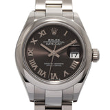 ロレックス デイトジャスト 28 279160 -(8桁 ランダム番) ダークグレー レディース 腕時計 自動巻き 中古 銀蔵