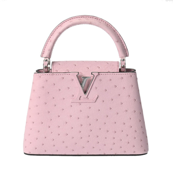 LOUIS VUITTON ルイヴィトン カプシーヌ MINI ピンク M99334 レディース オーストリッチ ハンドバッグ 未使用 銀蔵