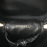 CHANEL シャネル 縦型バニティ 黒 ゴールド金具 - レディース ラムスキン ハンドバッグ Bランク 中古 銀蔵