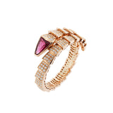 BVLGARI ブルガリ セルペンティ ヴァイパー Sサイズ ゴールド レディース K18ピンクゴールド PG ブレスレット Aランク 中古 銀蔵