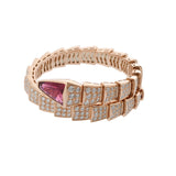BVLGARI ブルガリ セルペンティ ヴァイパー Sサイズ ゴールド レディース K18ピンクゴールド PG ブレスレット Aランク 中古 銀蔵