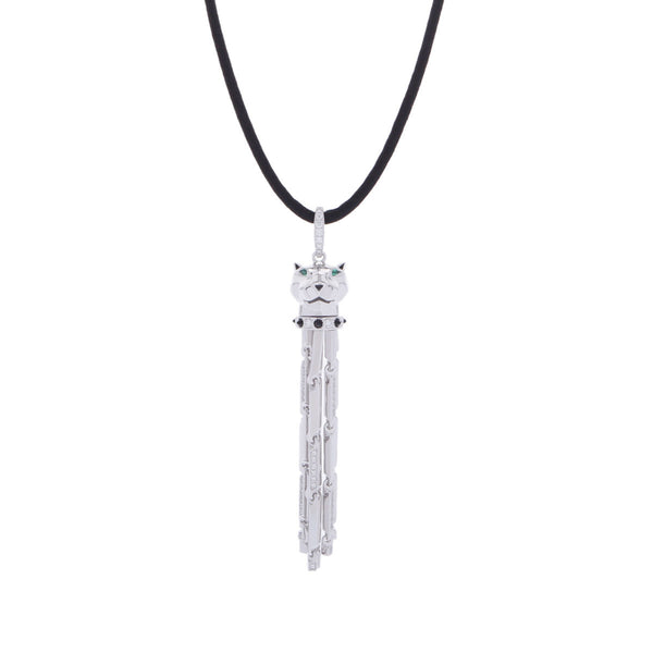 CARTIER カルティエ パンテール ドゥ カルティエ ダイヤ/オニキス/エメラルド - レディース K18ホワイトゴールド ネックレス Aランク 中古 銀蔵