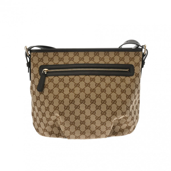 グッチGG柄 茶 メンズ キャンバス ショルダーバッグ 388930