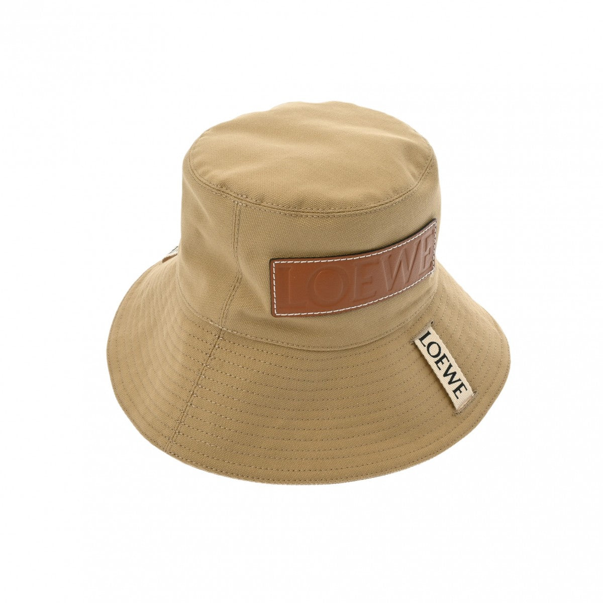 LOEWE バケットハット 59 ベージュ バケットハット (キャンバス＆カーフ) ベージュ - LOEWE