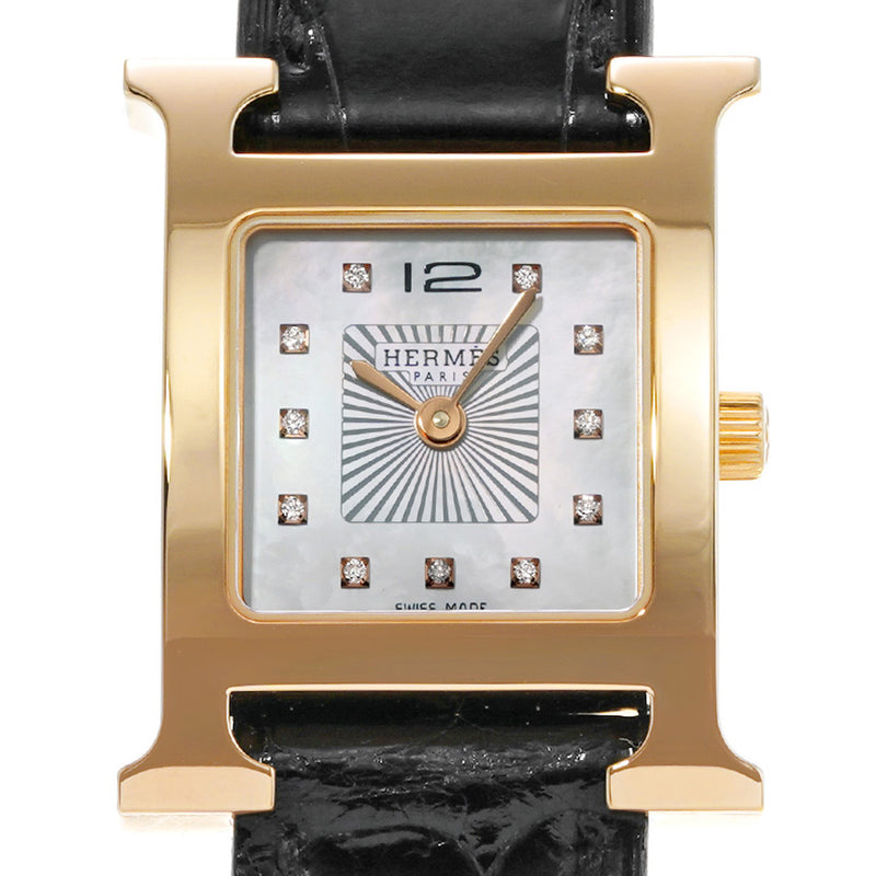 エルメスHウォッチ ミニ 21mm 11Pダイヤ レディース 腕時計 - HERMES – 銀蔵オンライン