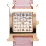 エルメス Hウォッチ ミニ 21mm 12Pダイヤ HH1.202 ホワイト/ダイヤモンド レディース 腕時計 クォーツ 銀蔵