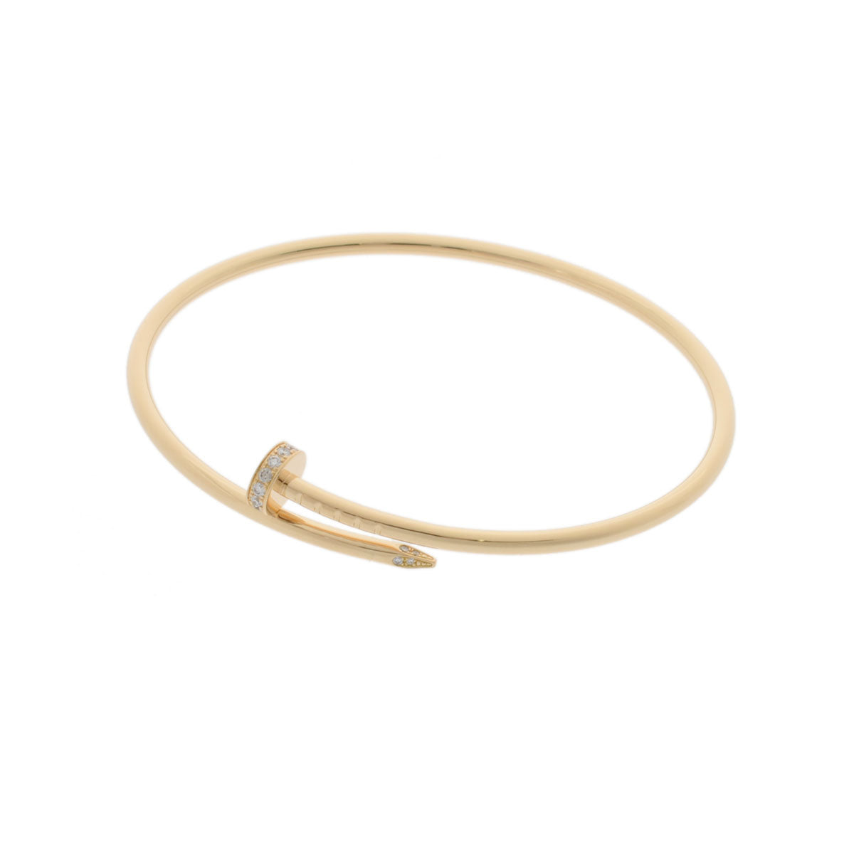 Cartier 　ジュストアンクルSM　ブレスレット　美品　ダイヤ　PG　18 カルティエジュストアンクル ダイヤ SM #18 レディース K18イエロー