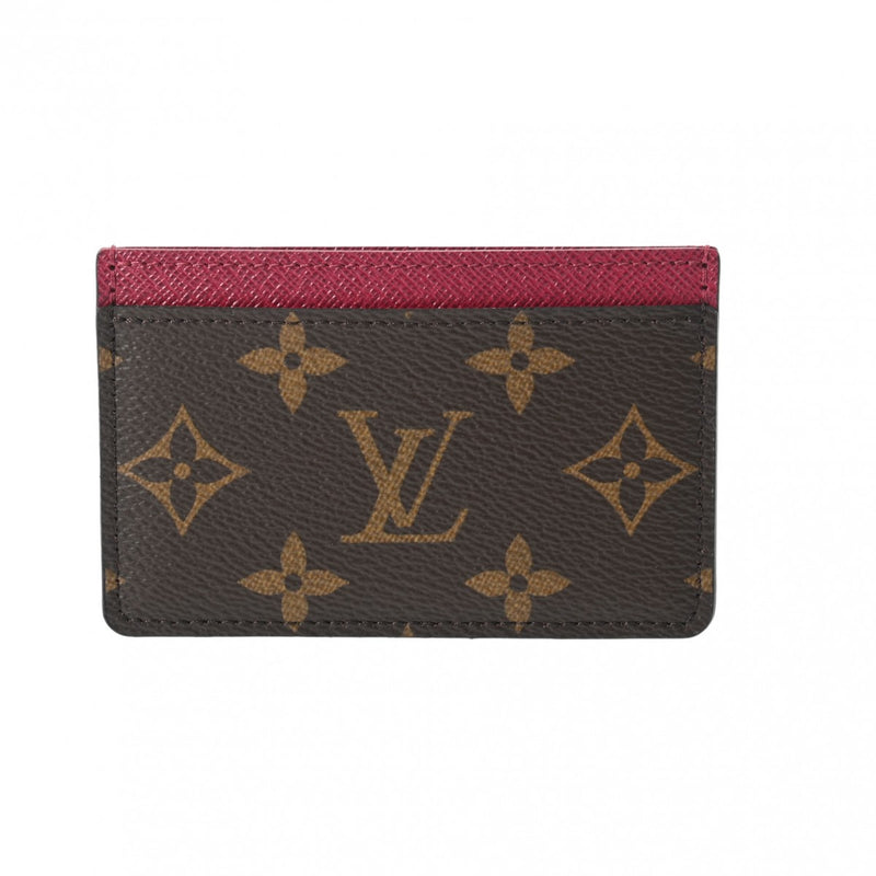 LOUIS VUITTON ルイヴィトン モノグラム ポルトカルトサーンプル パスケース フューシャ M60703 ユニセックス モノグラムキャンバス カードケース 未使用 銀蔵