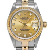 ROLEX ロレックス デイトジャスト 10Pダイヤ 69173G レディース YG/SS 腕時計 自動巻き Aランク 中古 銀蔵