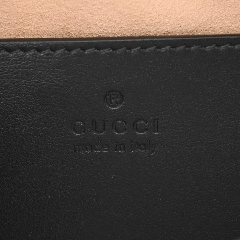 GUCCI グッチ GGマーモント キルティングスモールショルダー 黒 ゴールド金具 447632 レディース カーフ ショルダーバッグ 新同 中古 銀蔵