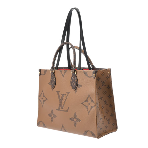 LOUIS VUITTON ルイヴィトン モノグラムジャイアント オンザゴー MM 2WAYトート ブラウン M45321 レディース モノグラムリバースキャンバス ハンドバッグ ABランク 中古 銀蔵