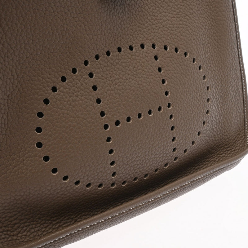 【あんしん鑑定】HERMES エルメス エブリン ケース S刻印 エルメス エブリン3 PM トリヨン エトゥープ シルバー金具 K刻印