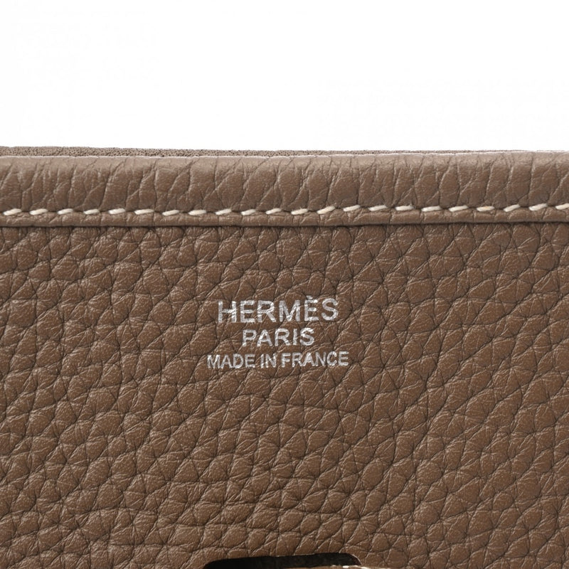 HERMES エルメス エブリン エヴリン3 PM  エトゥープ パラジウム金具 □P刻印(2012年頃) ユニセックス トリヨン ショルダーバッグ Bランク 中古 銀蔵