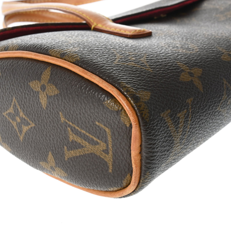 LOUIS VUITTON ルイヴィトン モノグラム ソナチネ  ブラウン M51902 レディース モノグラムキャンバス ハンドバッグ Bランク 中古 銀蔵