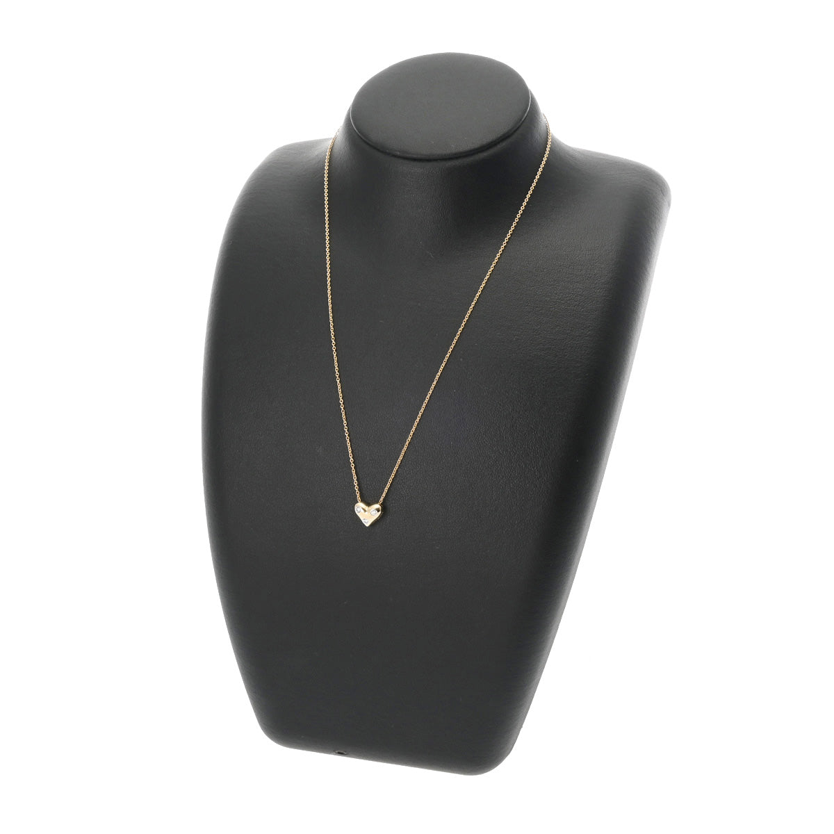 ティファニードッツハート ネックレス 3Pダイヤ レディース K18