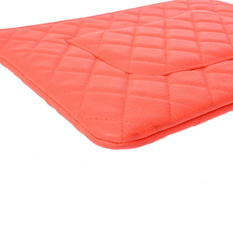 CHANEL シャネル 2.55 マトラッセ オレンジ レディース ラムスキン クラッチバッグ Aランク 中古 銀蔵