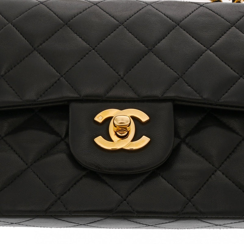 CHANEL シャネル マトラッセ チェーンショルダー 23cm Wフラップ ネイビー A01113 レディース ラムスキン ショルダーバッグ ABランク 中古 銀蔵