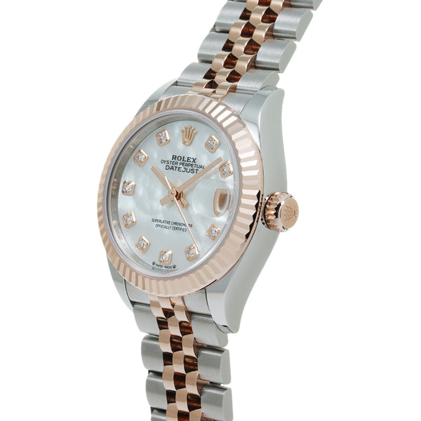 ロレックス デイトジャスト 10Pダイヤ 279171G 8桁ランダム番 ホワイトシェル/ダイヤモンド レディース 腕時計 自動巻き 銀蔵