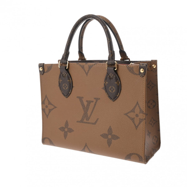 LOUIS VUITTON ルイヴィトン モノグラムリバース オンザゴー PM 2WAY ブラウン M46373 レディース モノグラムキャンバス ハンドバッグ ABランク 中古 銀蔵