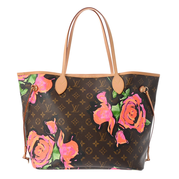 LOUIS VUITTON ルイヴィトン モノグラムローズ ネヴァーフル MM ブラウン M48613 レディース モノグラムキャンバス トートバッグ Aランク 中古 銀蔵