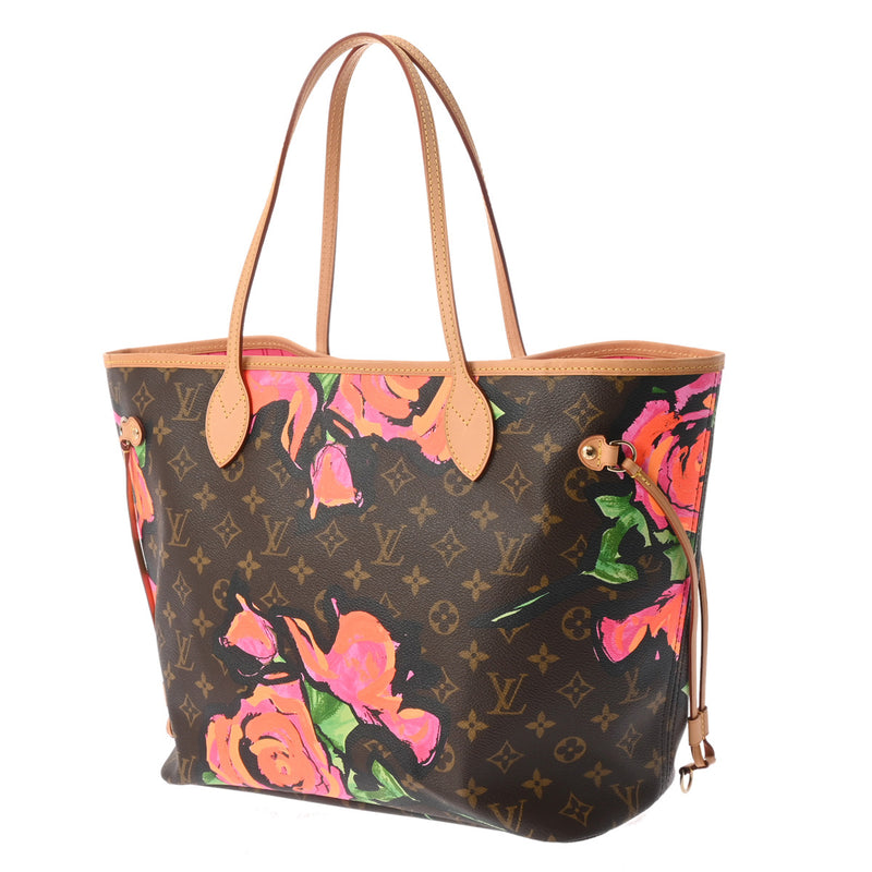 LOUIS VUITTON ルイヴィトン モノグラムローズ ネヴァーフル MM ブラウン M48613 レディース モノグラムキャンバス トートバッグ Aランク 中古 銀蔵