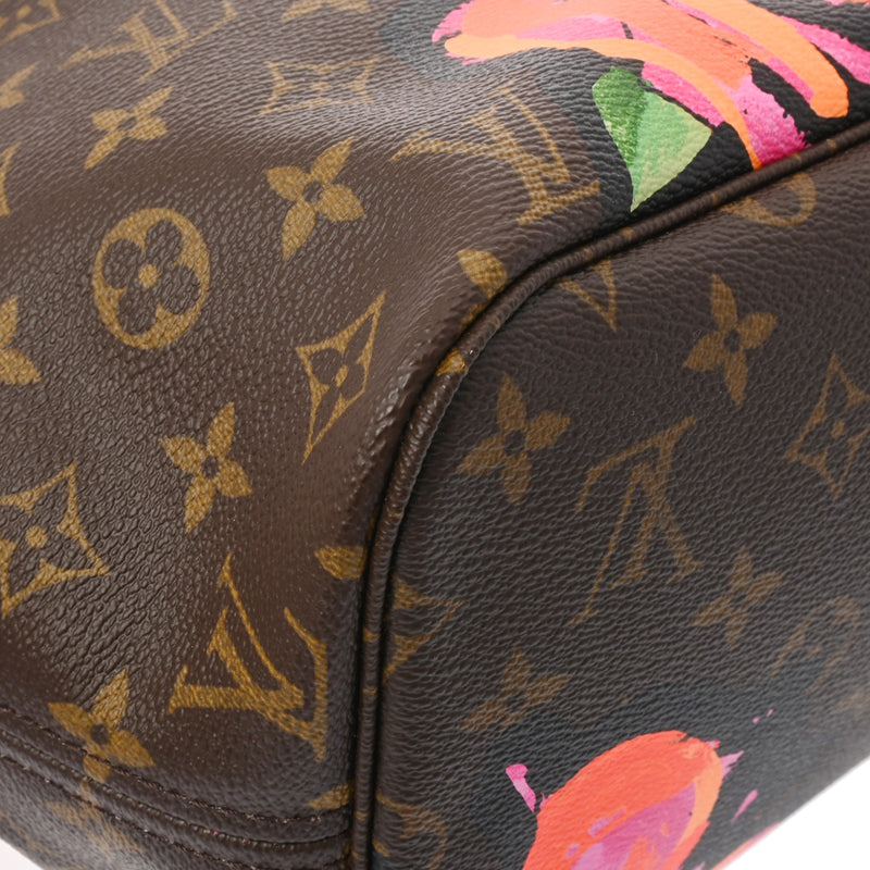 LOUIS VUITTON ルイヴィトン モノグラムローズ ネヴァーフル MM ブラウン M48613 レディース モノグラムキャンバス トートバッグ Aランク 中古 銀蔵