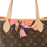 LOUIS VUITTON ルイヴィトン モノグラムローズ ネヴァーフル MM ブラウン M48613 レディース モノグラムキャンバス トートバッグ Aランク 中古 銀蔵