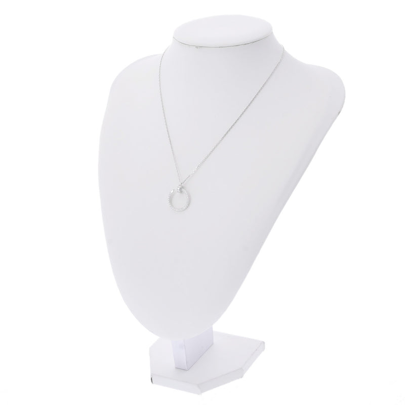 CARTIER カルティエ ジュストアンクル ネックレス ダイヤ レディース K18ホワイトゴールド WG ネックレス Aランク 中古 銀蔵