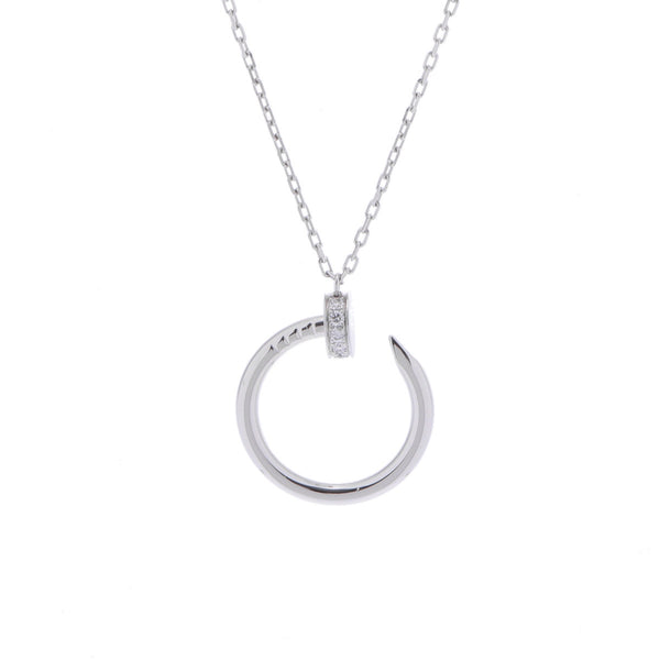 CARTIER カルティエ ジュストアンクル ネックレス ダイヤ レディース K18ホワイトゴールド WG ネックレス Aランク 中古 銀蔵