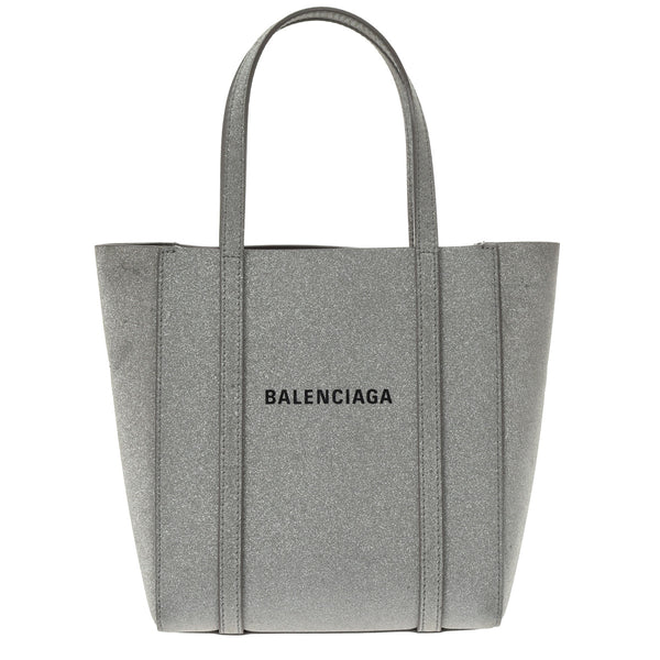 BALENCIAGA バレンシアガ エブリデイ XXS 2WAY シルバーラメ レディース レザー ハンドバッグ Bランク 中古 銀蔵