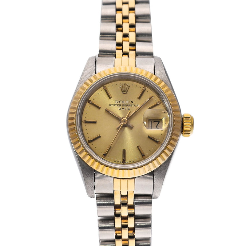 ロレックス デイトジャスト 69173 89番台(1986年頃製造) シャンパン レディース 腕時計 自動巻き 中古 銀蔵
