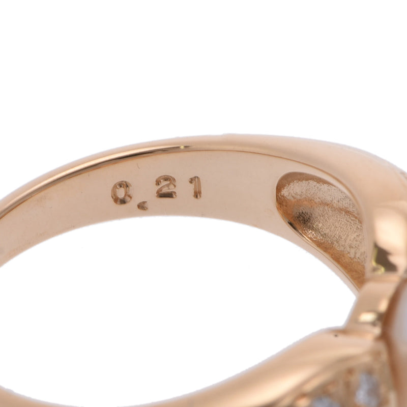 TASAKI タサキ パール ダイヤ 0.21ct #12 12号 レディース K18イエローゴールド パール リング・指輪 Aランク 中古 銀蔵