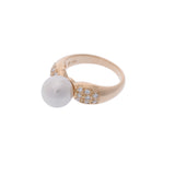 TASAKI タサキ パール ダイヤ 0.21ct #12 12号 レディース K18イエローゴールド パール リング・指輪 Aランク 中古 銀蔵