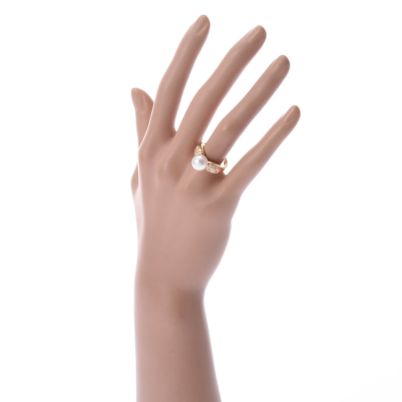 TASAKI タサキ パール ダイヤ 0.21ct #12 12号 レディース K18イエローゴールド パール リング・指輪 Aランク 中古 銀蔵
