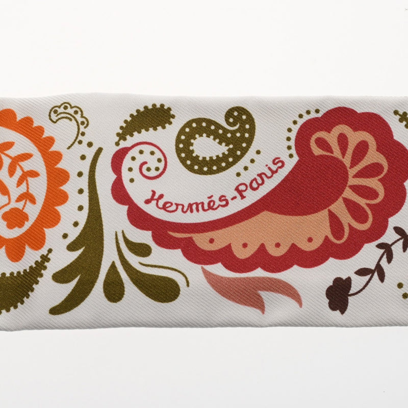 HERMES エルメス ツイリー GUEPARDS BANDANA エクリュ/ブルーノワール 064179S レディース シルク100％ スカーフ 未使用 銀蔵