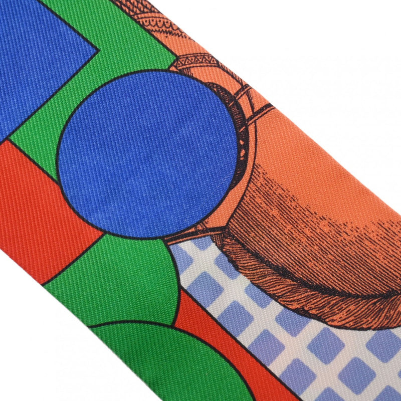 HERMES エルメス ツイリー CAVALIER EN FORMES マルチカラー 064008S レディース シルク100％ スカーフ 未使用 銀蔵