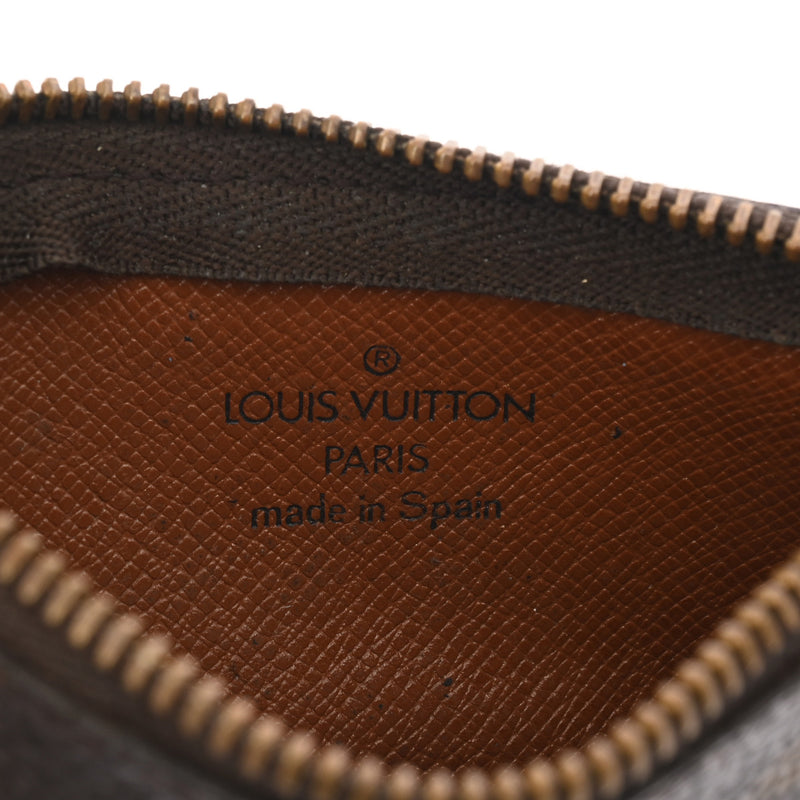 LOUIS VUITTON ルイヴィトン モノグラム ポシェットクレ  ブラウン M62650 ユニセックス モノグラムキャンバス コインケース Bランク 中古 銀蔵