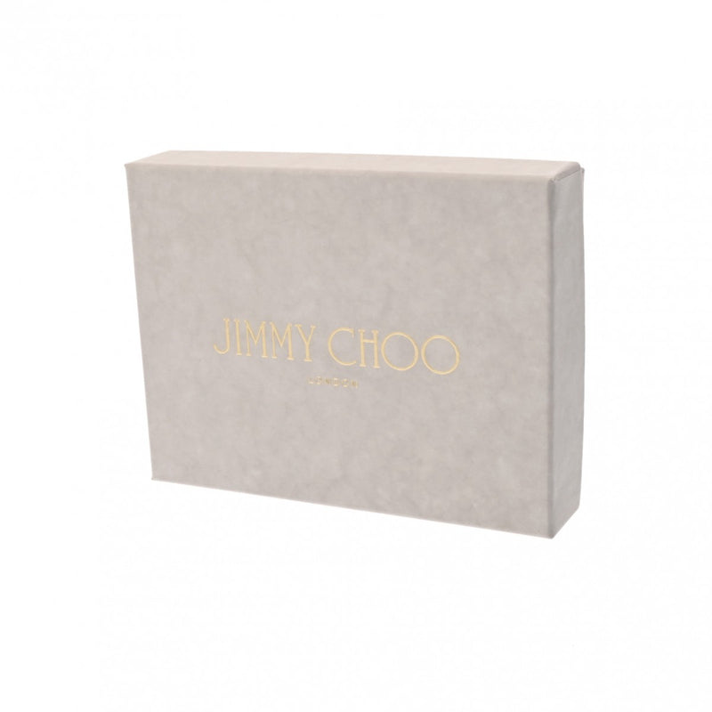 JIMMY CHOO ジミーチュウ コの字 ファスナー財布 スタースタッズ ブラック ユニセックス レザー 長財布 Bランク 中古 銀蔵