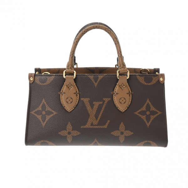 LOUIS VUITTON ルイヴィトン モノグラムリバース オンザゴー EW 2WAYショルダー ブラウン M46653 レディース モノグラムキャンバス ハンドバッグ ABランク 中古 銀蔵